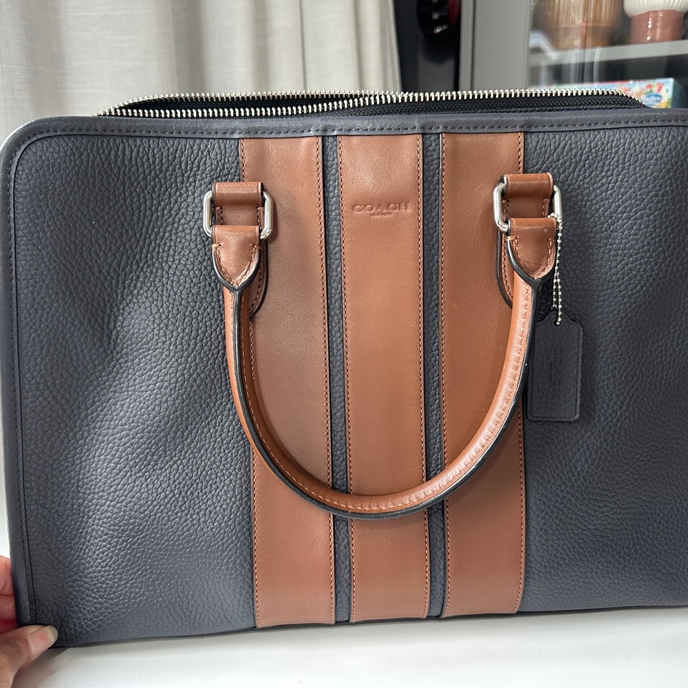 Coach Women’s or Men's Leather Briefcase in Black and Brown